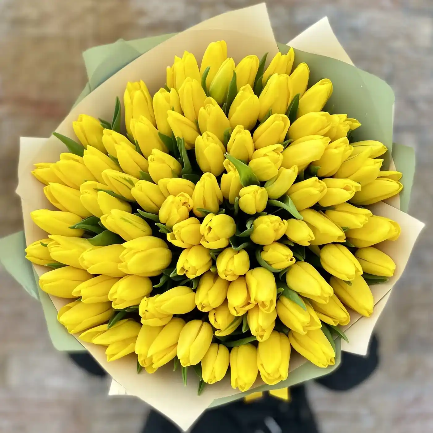 Акция! Букет из 101 желтого тюльпана!