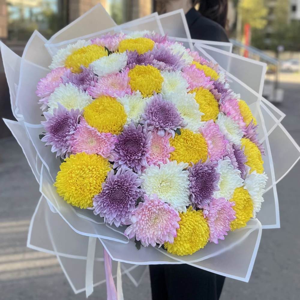 Акция! 51 хризантема Микс