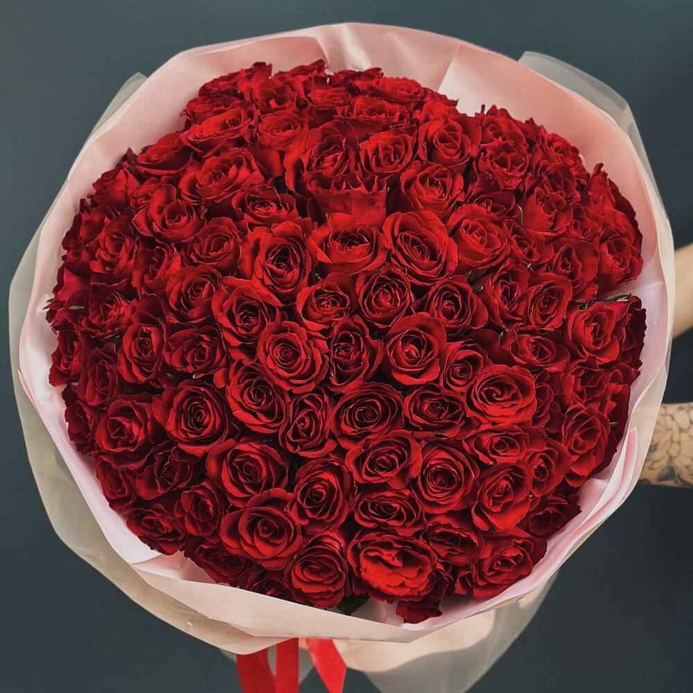Акция! 101 красная роза 40 см.