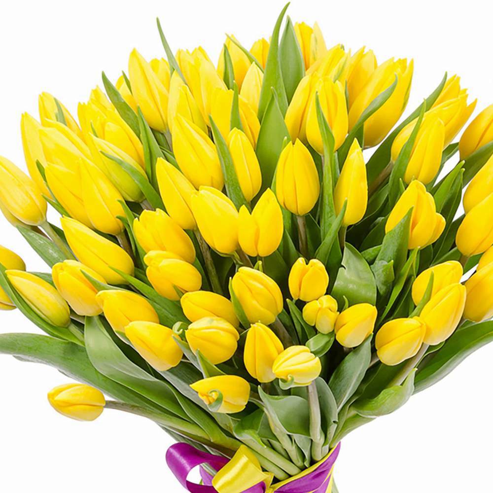 Акция! Букет из 101 желтого тюльпана!