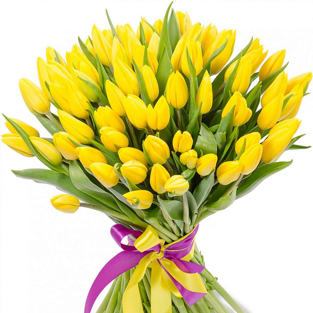 Акция! Букет из 101 желтого тюльпана!